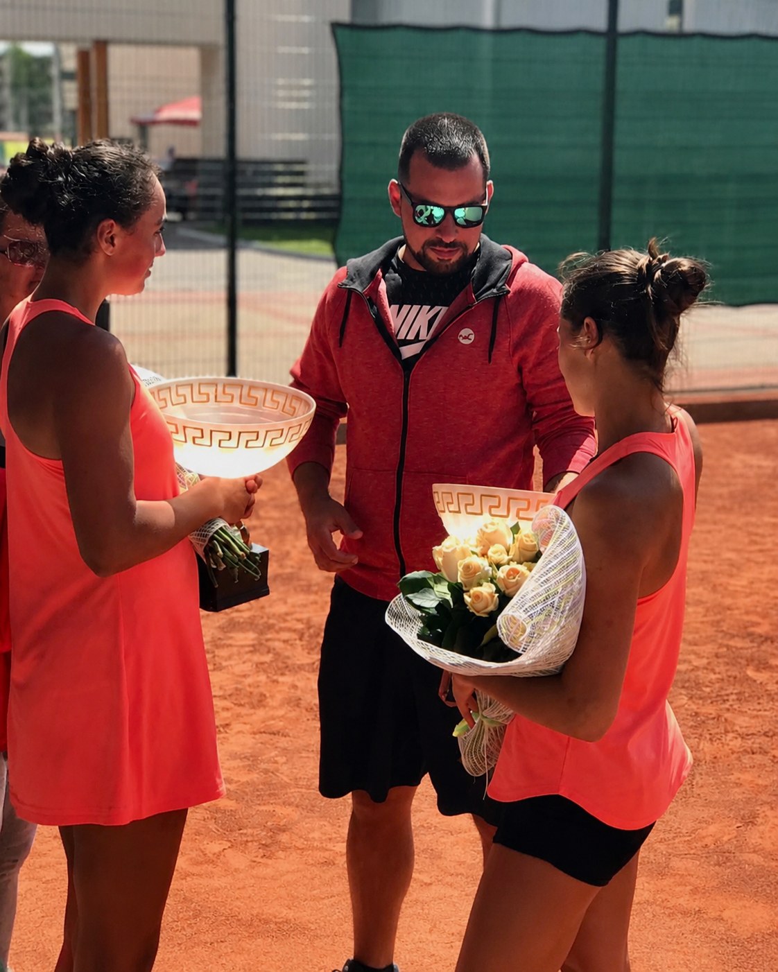 Tennis training moment